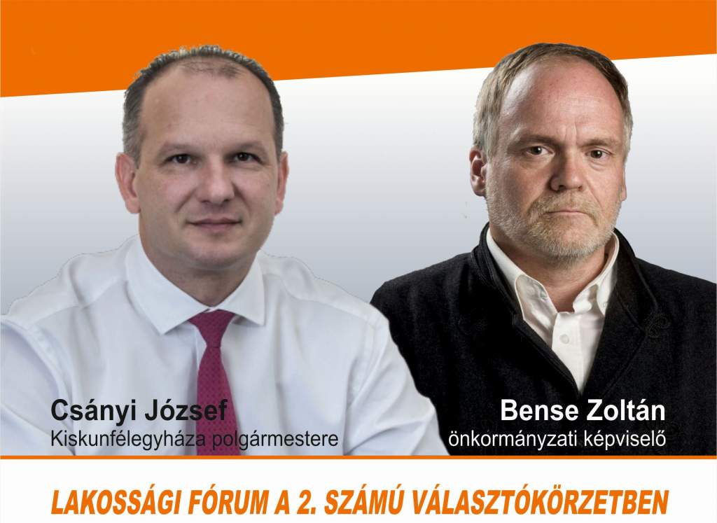 Lakossági fórumot tart Bense Zoltán