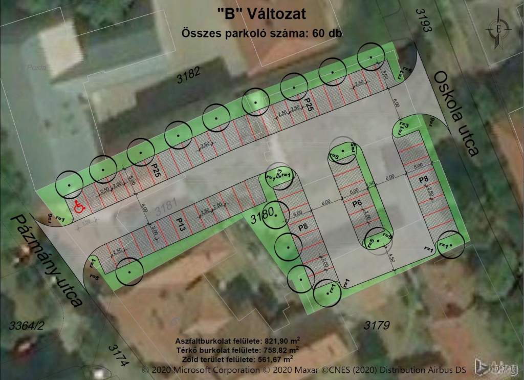 60 férőhelyes parkoló épülhet az Oskola utcában