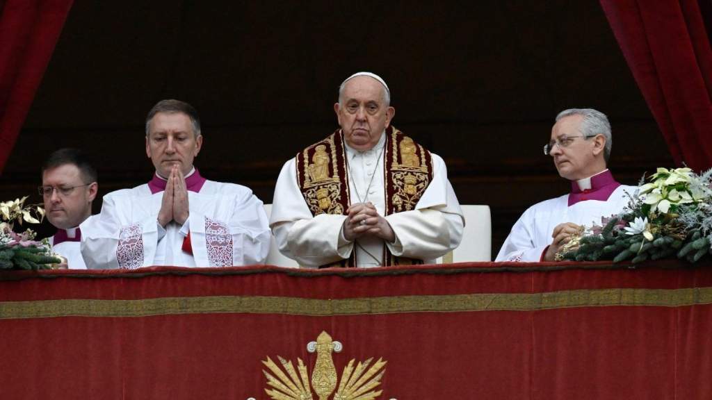 Ferenc pápa a szentföldi harcok leállítását sürgette karácsonyi beszédében