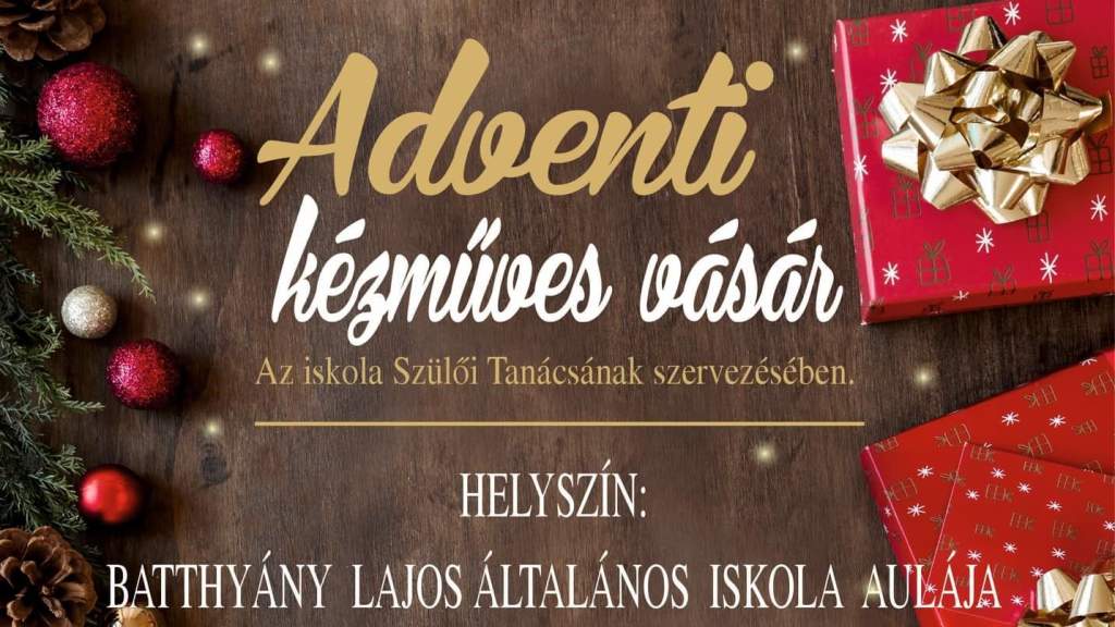 Adventi kézműves vásár a Batthyány Lajos Általános Iskolában