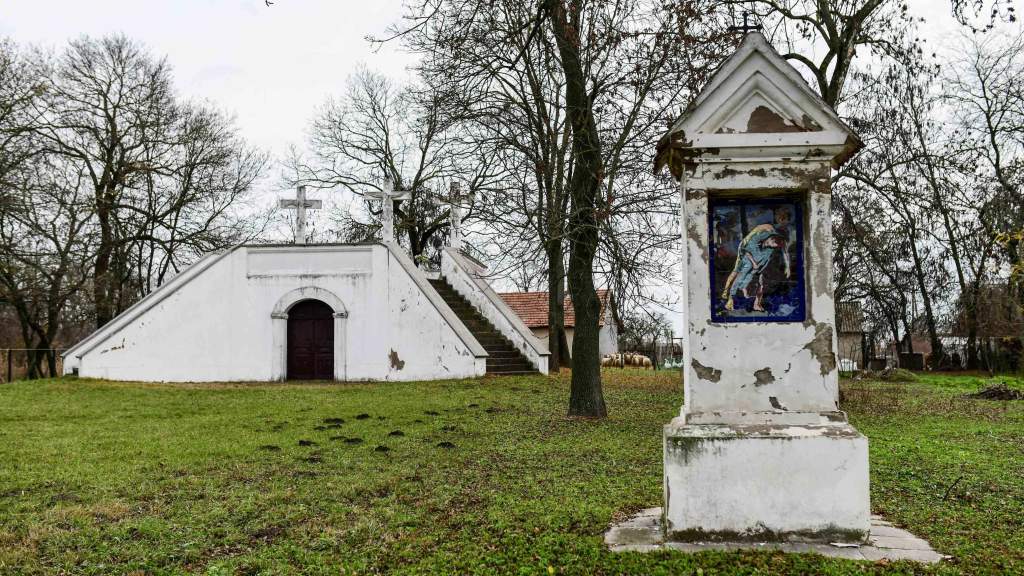 Betlehemes előadás a Kálvária kápolnájánál