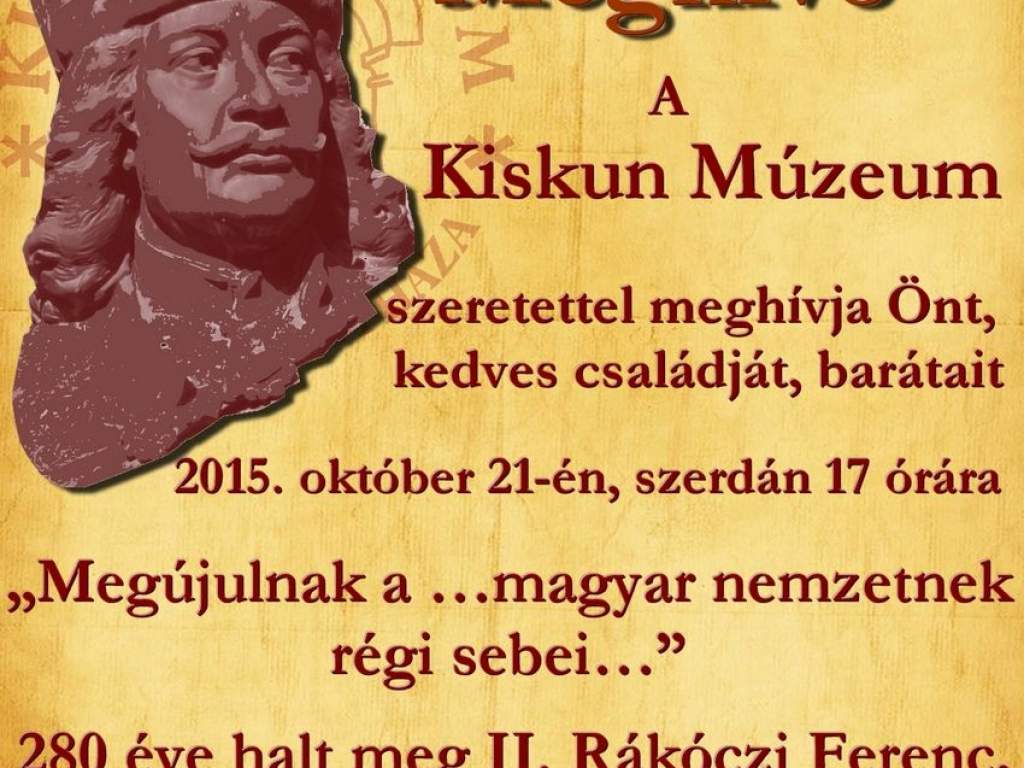 280 éve halt meg II. Rákóczi Ferenc